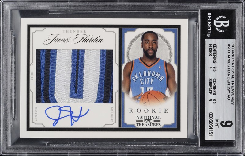 1.3 James Harden 2009 Panini National Treasures  203  57/99