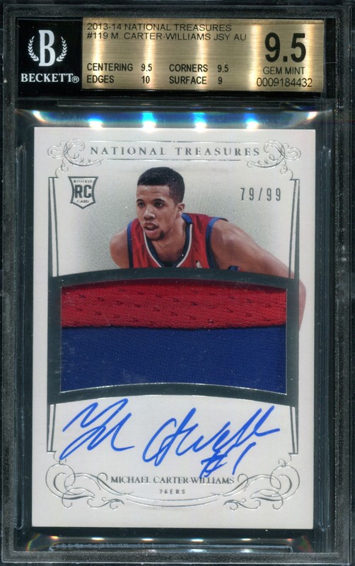 1.11 Michael Carter-Williams 2013 Panini National Treasures  119  79/99