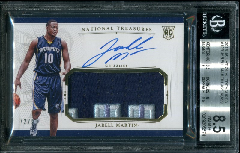 1.25 Jarell Martin 2015 Panini National Treasures  125  72/99