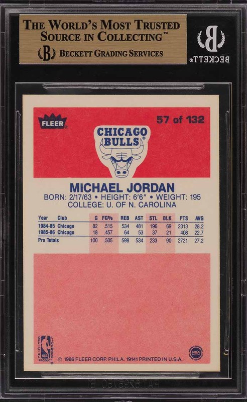 Michael Jordan 1986 Fleer #57