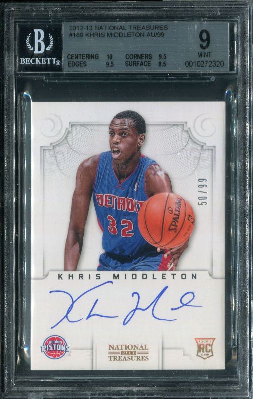 2.9 Khris Middleton 2012 Panini National Treasures  189  50/99