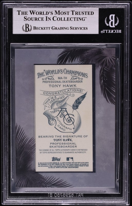 Tony Hawk 2018 Topps Allen & Ginter X Mini Framed Autographs #MA-TH 10/15
