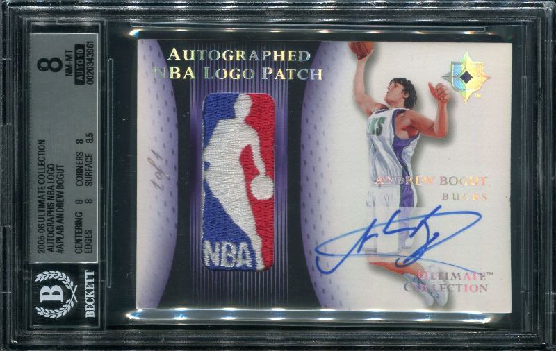 Andrew Bogut 2005 Upper Deck Ultimate Collection NBA Logo Autograph #APL-AB 1/1