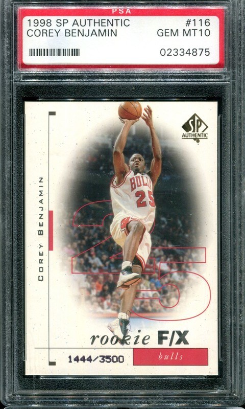 1.28 Corey Benjamin 1998 Upper Deck SP Authentic  116  1444/3500