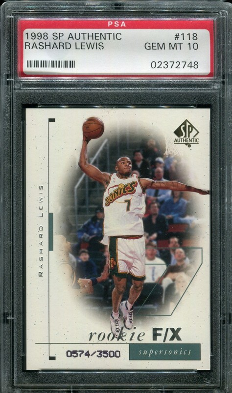 2.3 Rashard Lewis 1998 Upper Deck SP Authentic  118  574/3500