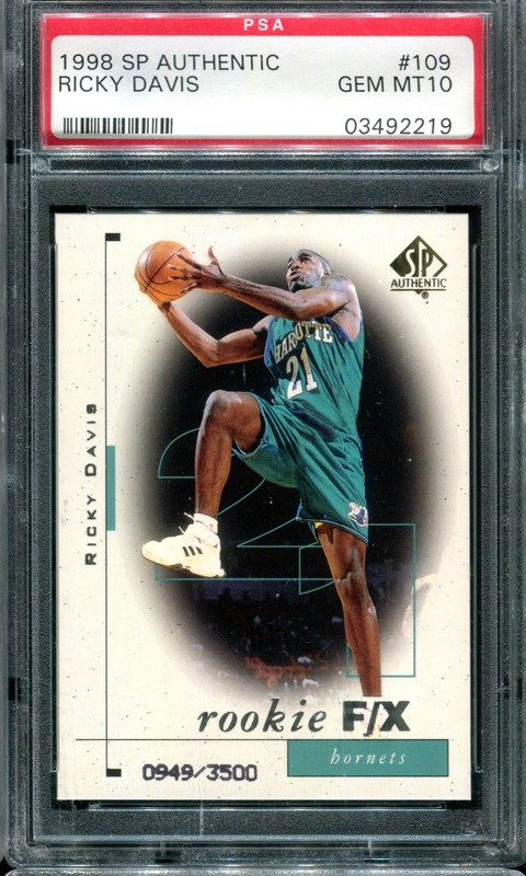 1.21 Ricky Davis 1998 Upper Deck SP Authentic  109  0949/3500