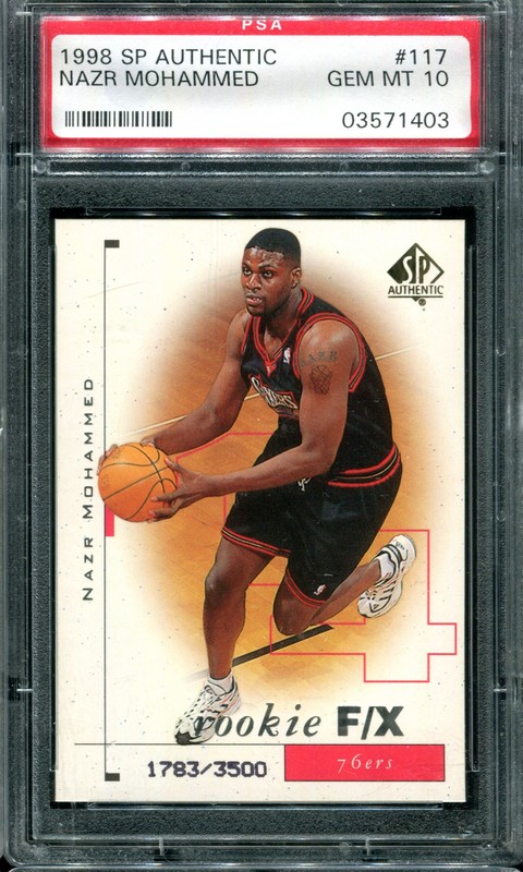 1.29 Nazr Mohammed 1998 Upper Deck SP Authentic  117  1783/3500
