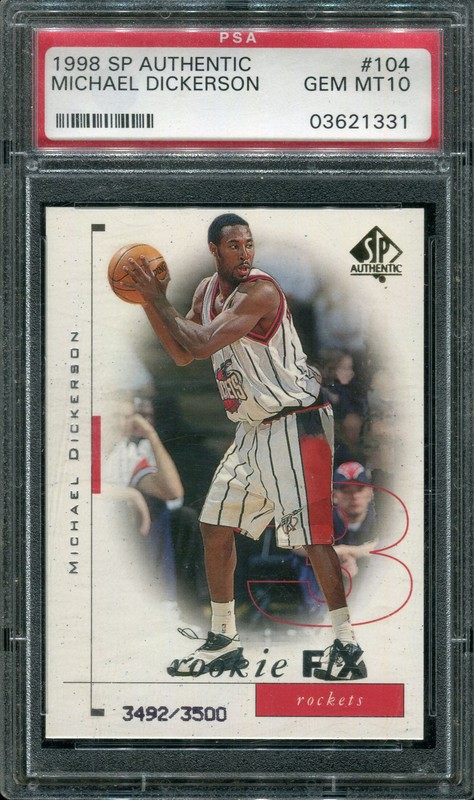 1.14 Michael Dickerson 1998 Upper Deck SP Authentic  104  3492/3500