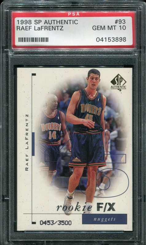 1.3 Raef LaFrentz 1998 Upper Deck SP Authentic  93  453/3500