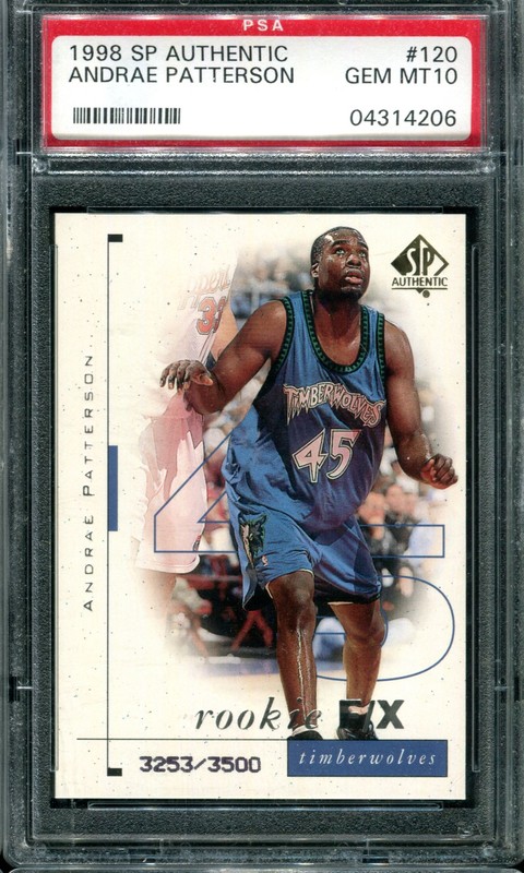 2.17 Andrae Patterson 1998 Upper Deck SP Authentic  120  3253/3500