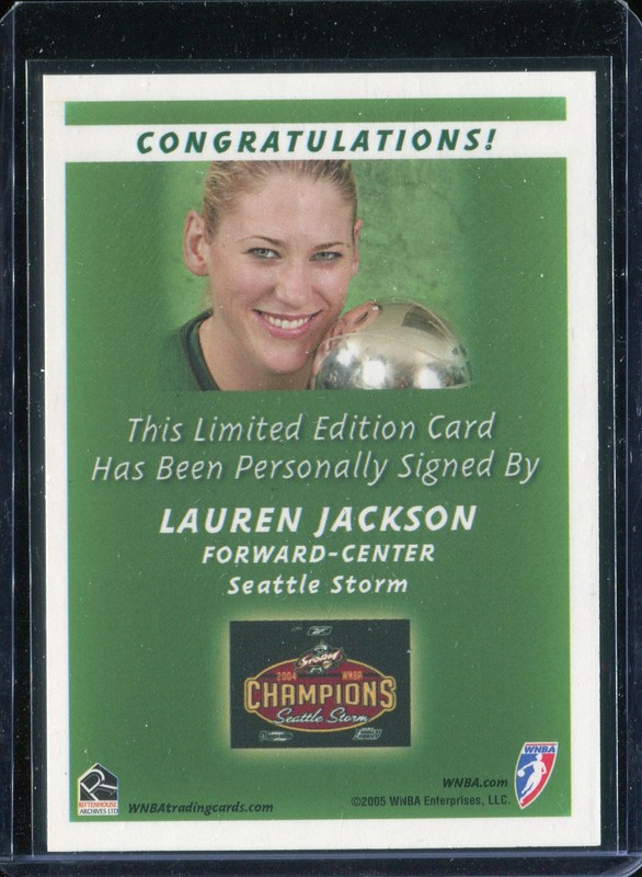 Lauren Jackson 2005 Rittenhouse Autographs Trophy #LJ1