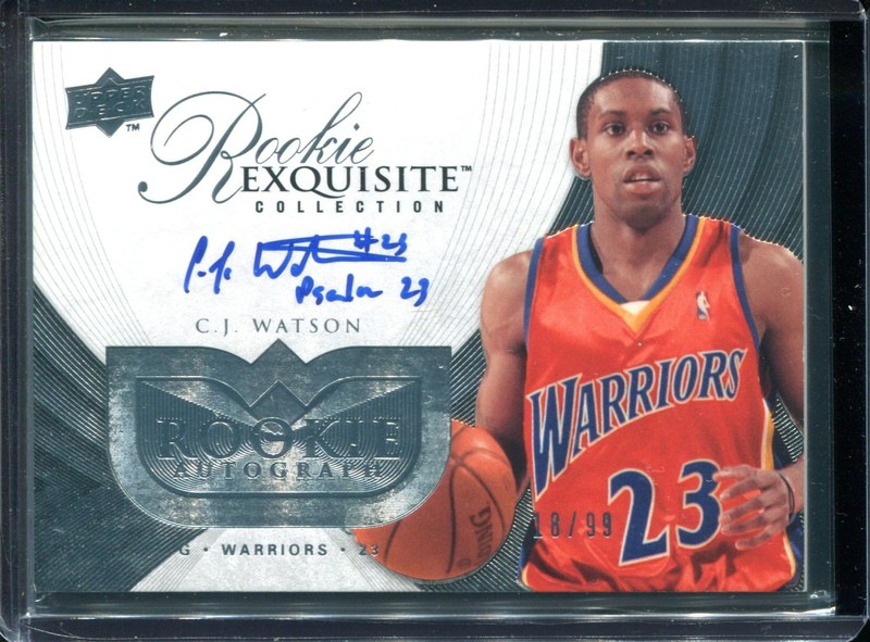 U.0 C.J. Watson 2007 Upper Deck Exquisite Collection Rookies 98  18/99