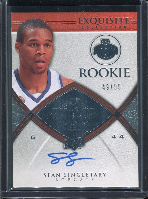 2.12 Sean Singletary 2008 Upper Deck Exquisite Collection Rookies 99  49/225