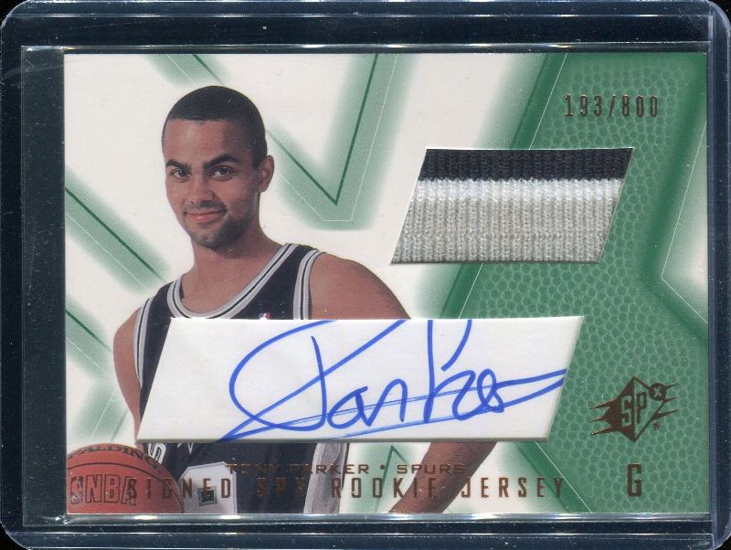 1.28 Tony Parker 2001 Upper Deck SPx  64  193/800