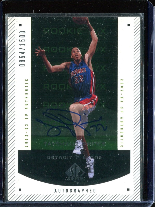 1.23 Tayshaun Prince 2002 Upper Deck SP Authentic  SE-TP  854/1500