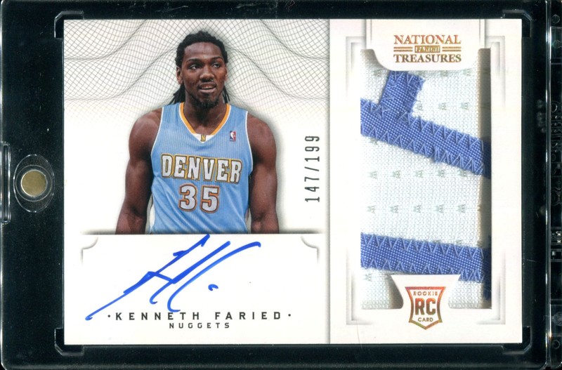 1.22 Kenneth Faried 2012 Panini National Treasures  120  147/199