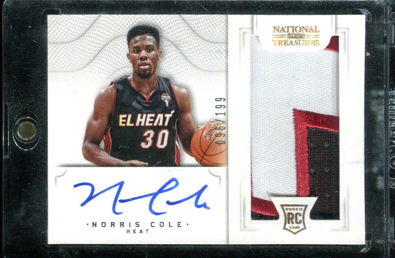 1.28 Norris Cole 2012 Panini National Treasures  125  96/199