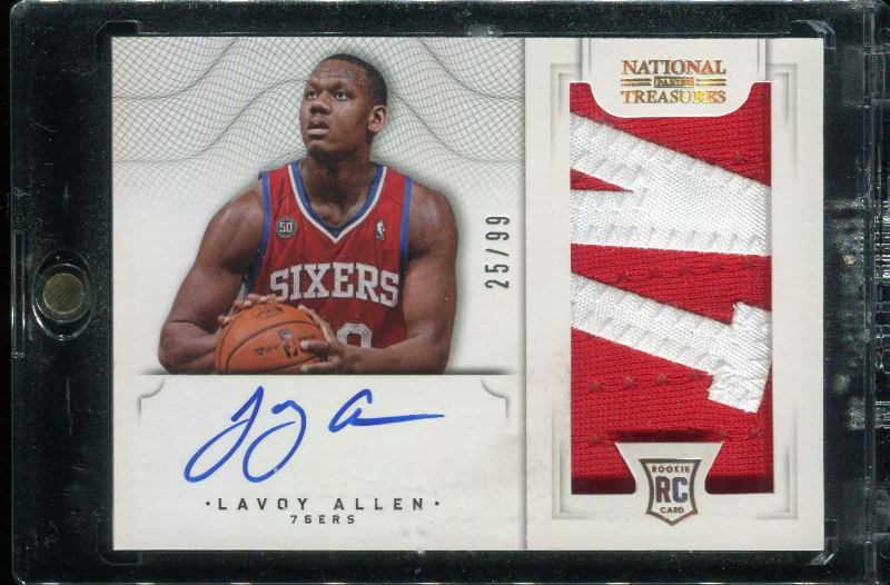 2.20 Lavoy Allen 2012 Panini National Treasures  124  25/99