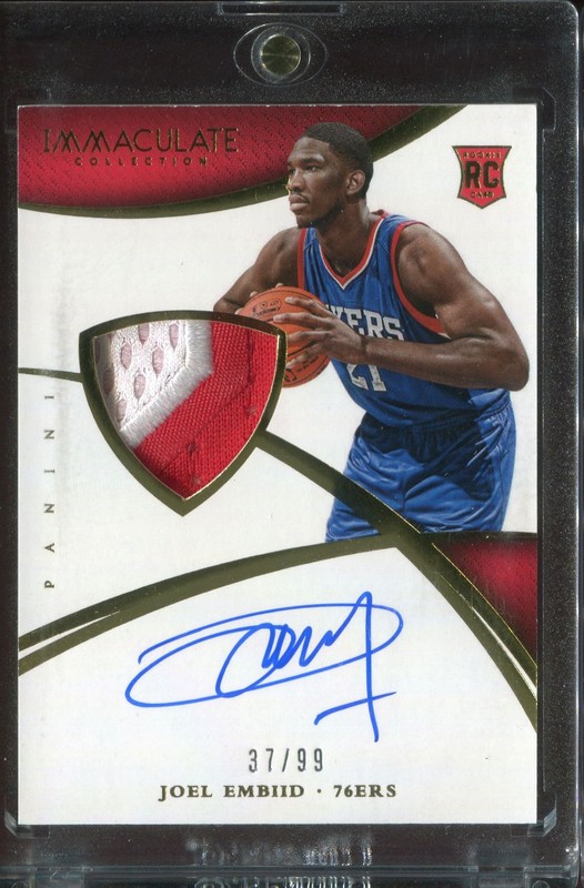 1.3 Joel Embiid 2014 Panini Immaculate Collection  104  37/99