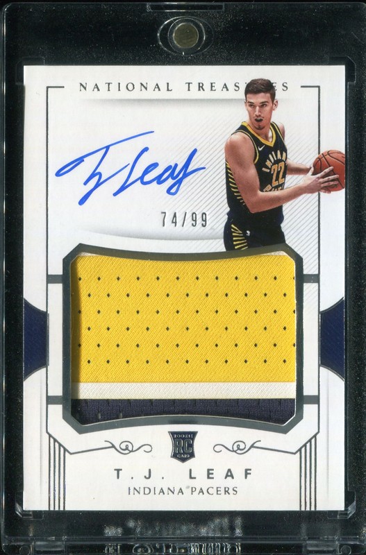 1.18 T.J. Leaf 2017 Panini National Treasures  118  75/99