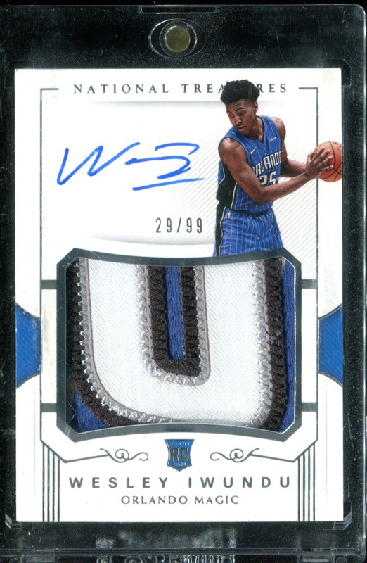 2.3 Wes Iwundu 2017 Panini National Treasures  132  29/99