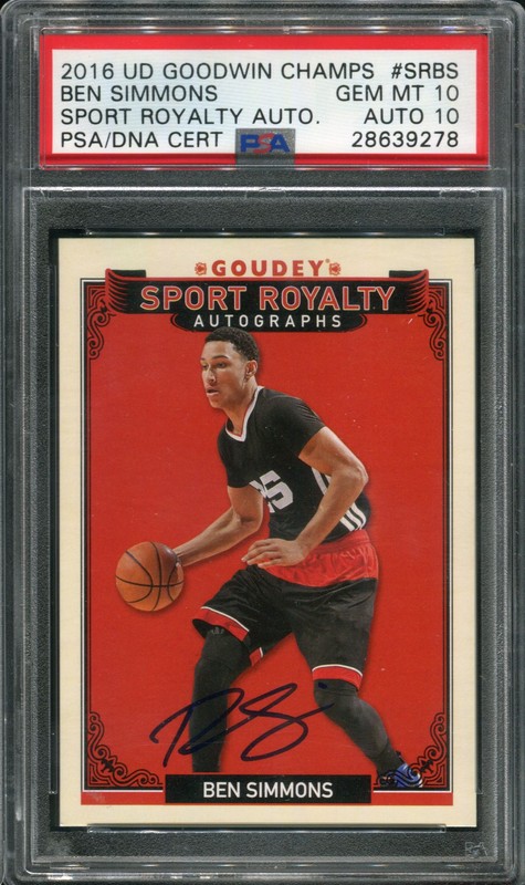 Ben Simmons 2016 Upper Deck Goodwin Champs Sports Royalty Autographs #SR-BS