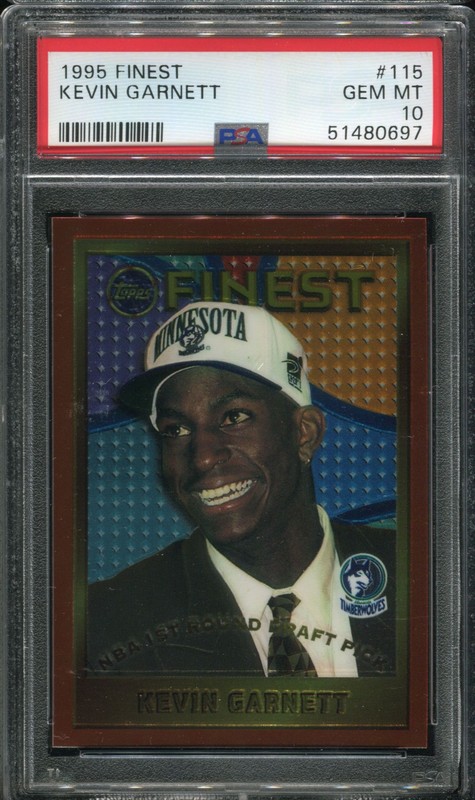 1.5 Kevin Garnett 1995 Topps Finest  115 