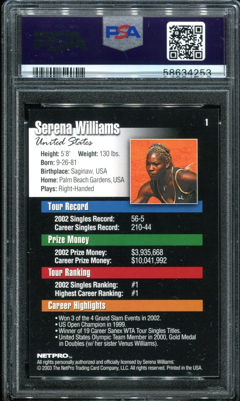 Serena Williams 2003 NetPro #1