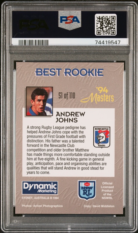 Andrew Johns 1994 Dynamic Masters #51