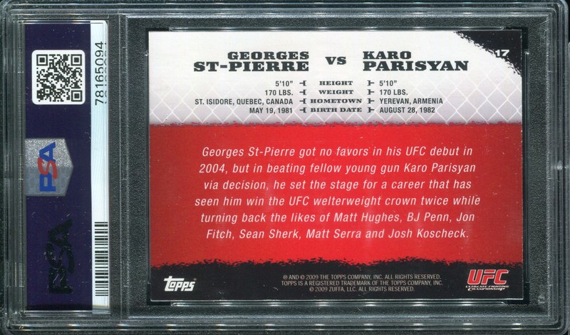 Georges St-Pierre 2009 Topps UFC Round 1 #17