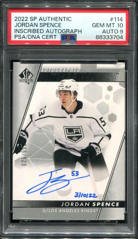 Jordan Spence 2022 Upper Deck SP Authentic #114 26/999