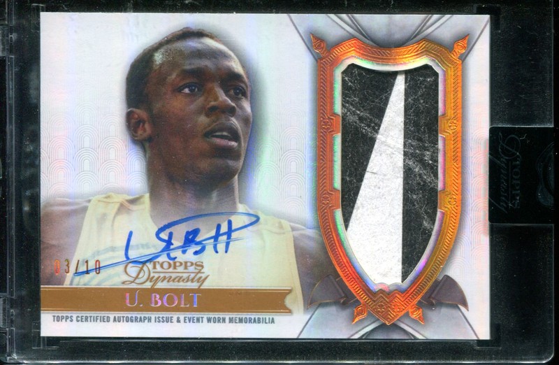Usain Bolt 2024 Topps Dynasty Dynastic Deed ##DAP-UB2 3/10