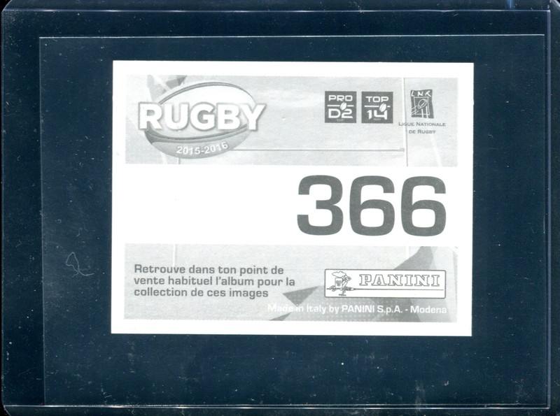 Antoine Dupont 2015 Panini Rugby Sticker #366