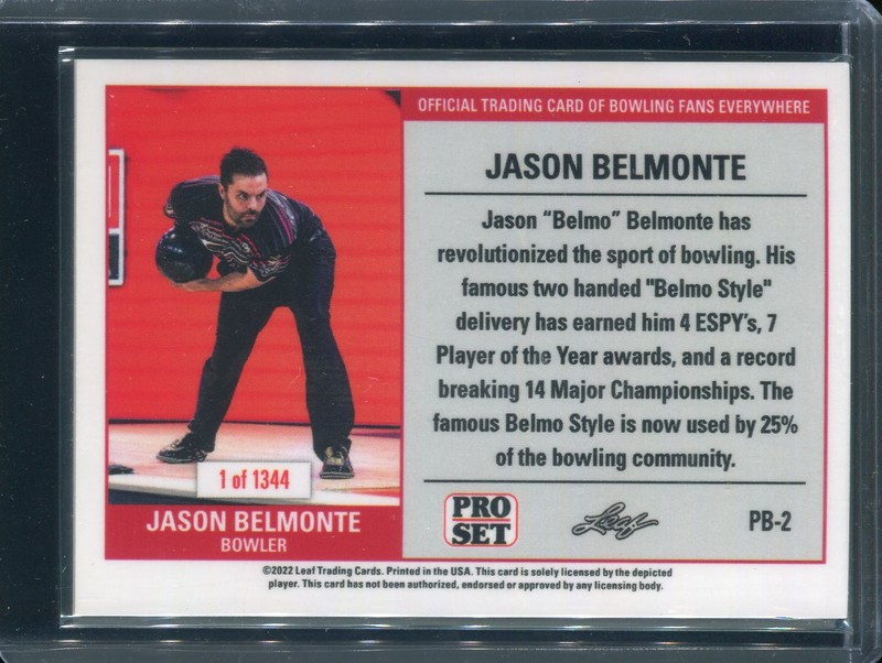 Jason Belmonte 2022 Leaf Pro Set #PB-2 /1334
