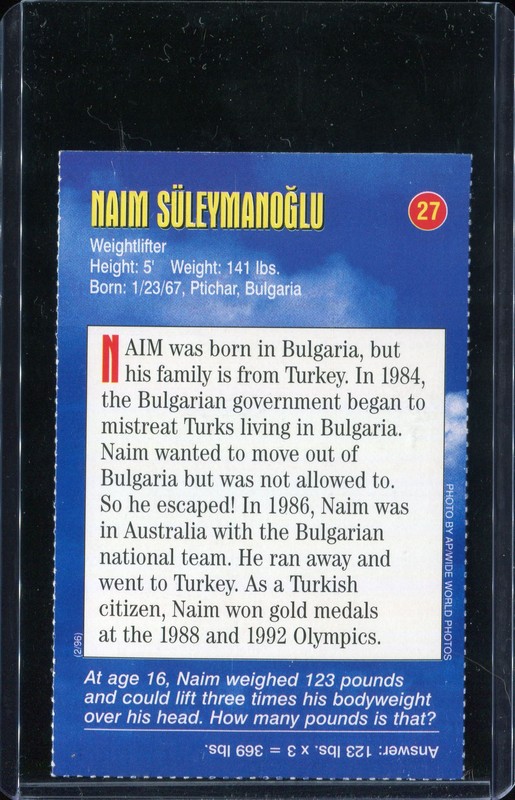 Naim Suleymanoglu 1996 Sports Illustrated for Kids Special #27