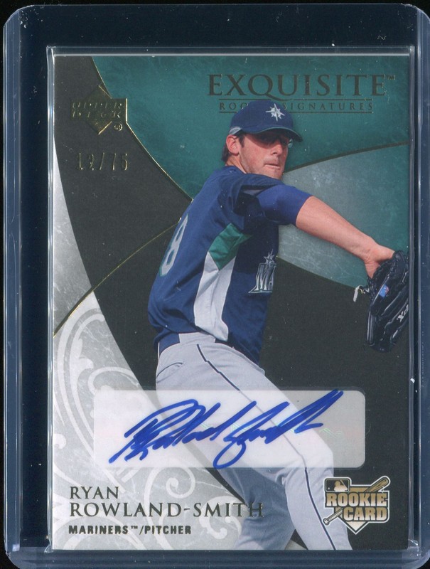Ryan Rowland-Smith 2007 Upper Deck Exquisite Collection Rookie Signatures Gold #125 12/75